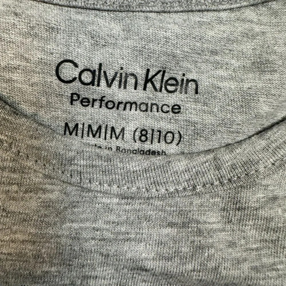 NWT Nike Calvin Klein Youth Girls White Gray Graphic Tee Shirt & Tank - Size M